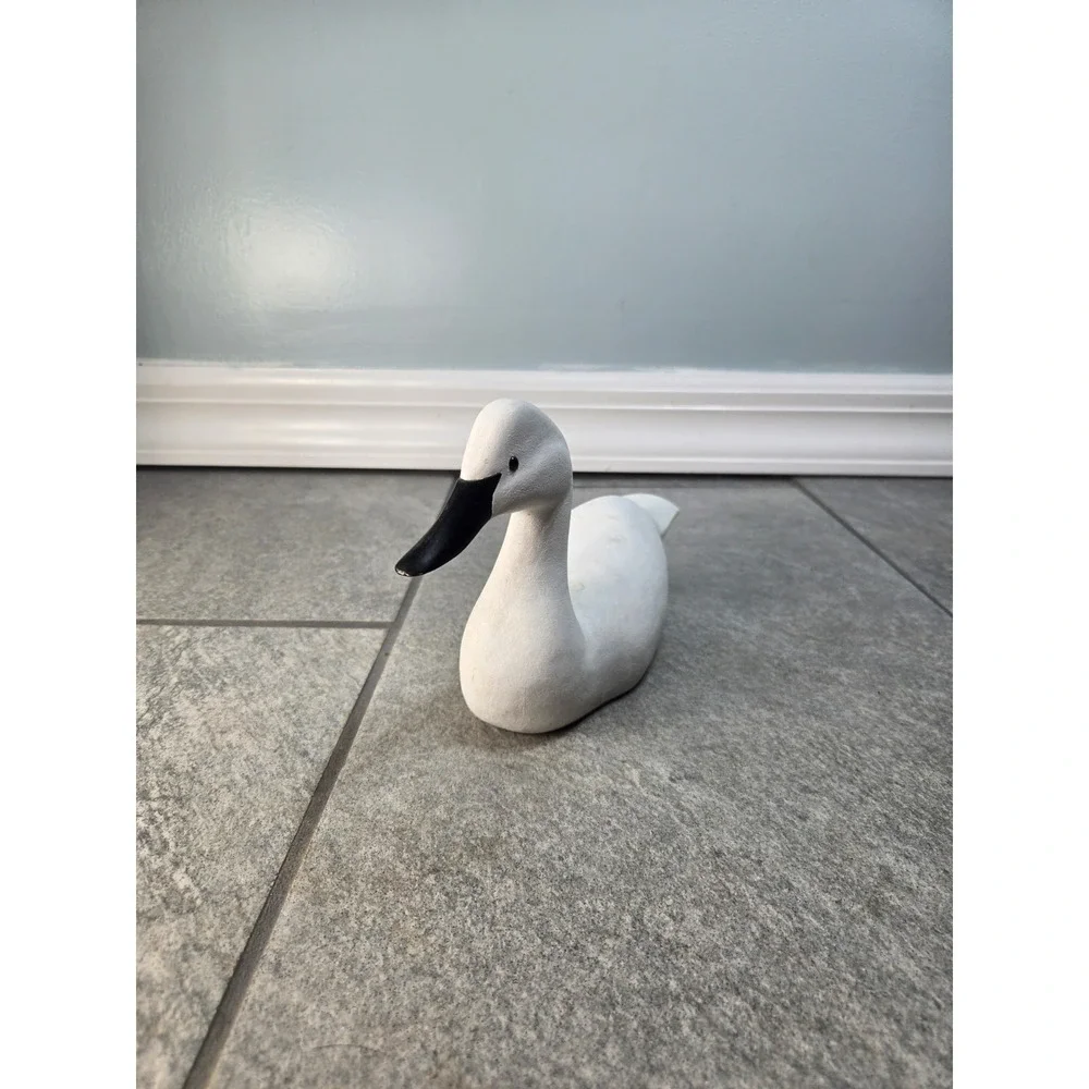 Hand Carved Swan Decoy Signed Dated 1985 Wildlife & Things Decorative